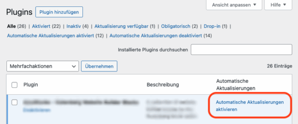 automatische Updates